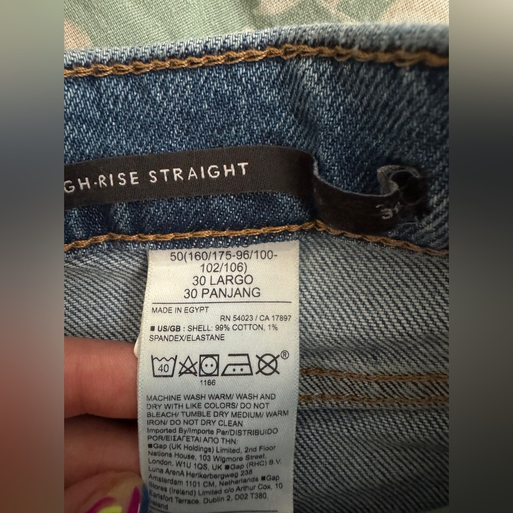 🔴Banana Republic high rise straight Blue Women's Jeans size 30 - Picture 7 of 9